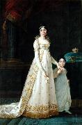 Robert Lefevre Queen of Naples with her daughter Zenaide Bonaparte painting